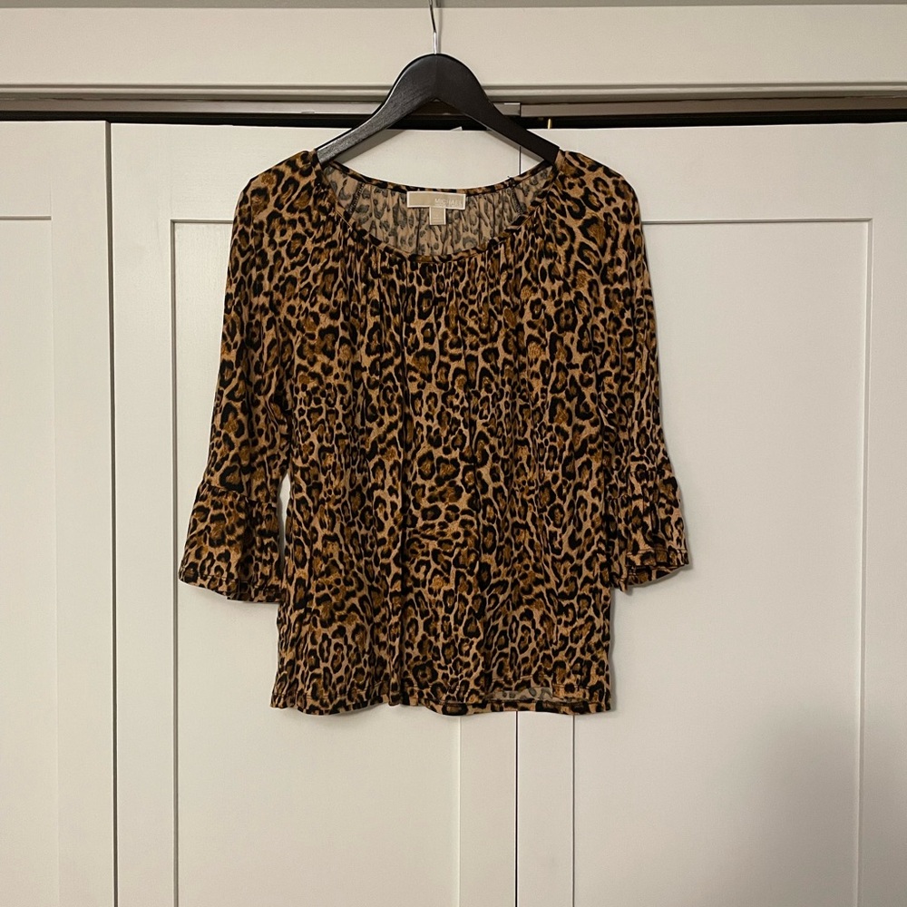 NWOT Michael by Michael Kors Animal Print Blouse